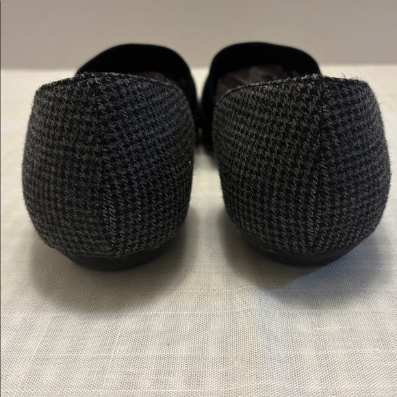 Eileen Fisher Flute Gray Houndstooth Flats d'Orsay Slip Ons 9 - Picture 7 of 11